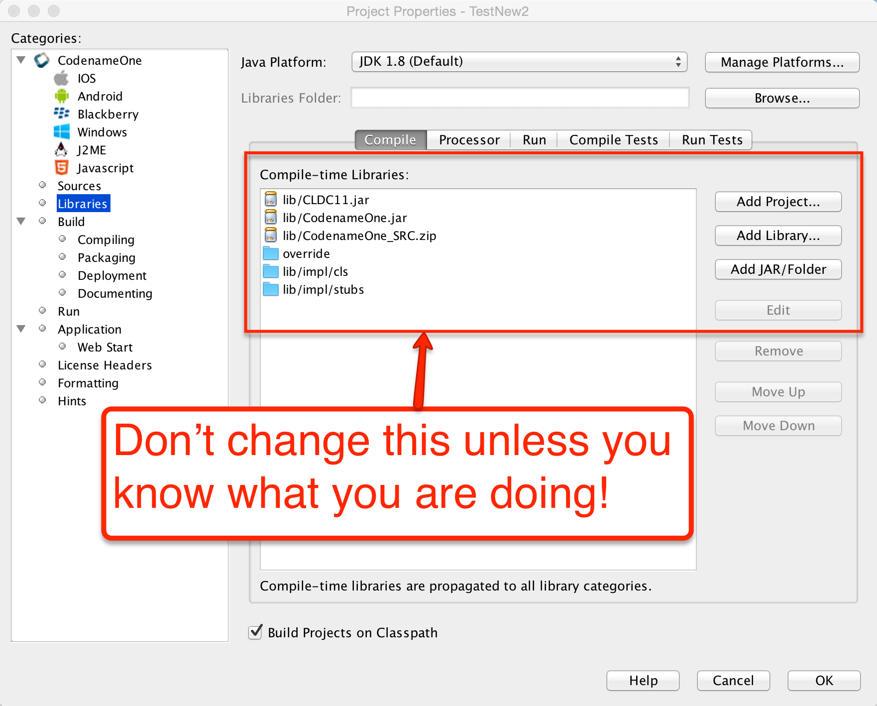don’t change the classpath
