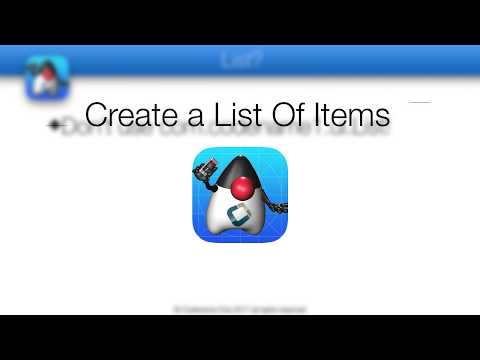 CREATE A LIST OF ITEMS